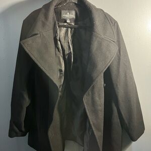 London Fog Women's Classic Black Pea Coat